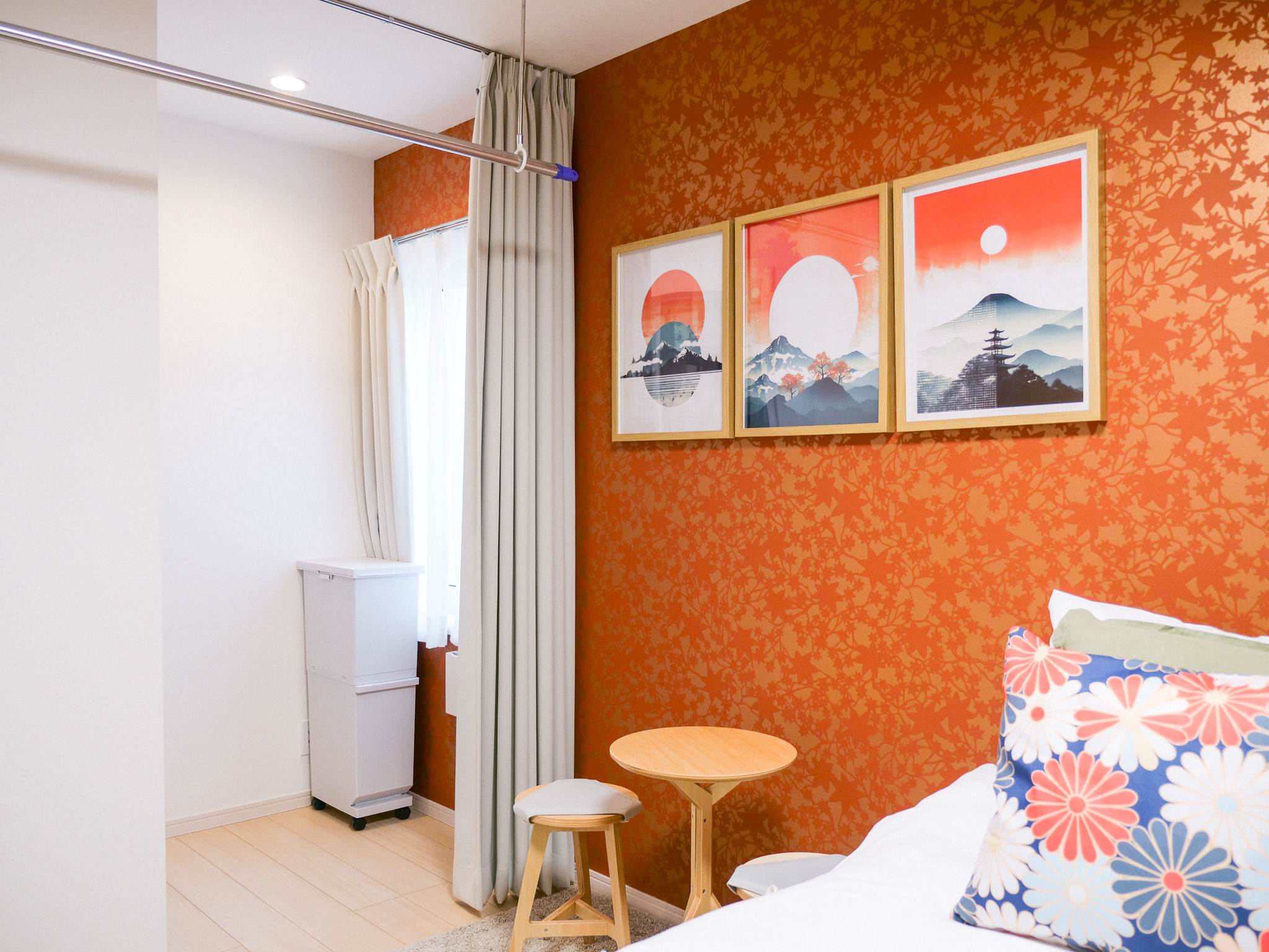 Triphome Shinokubo WUJI 旅屋新大久保 WUJI|2026 全新開幕 獨立衛浴 / 新宿 JR新大久保站走路4分鐘 - 浪漫楓情雙人房