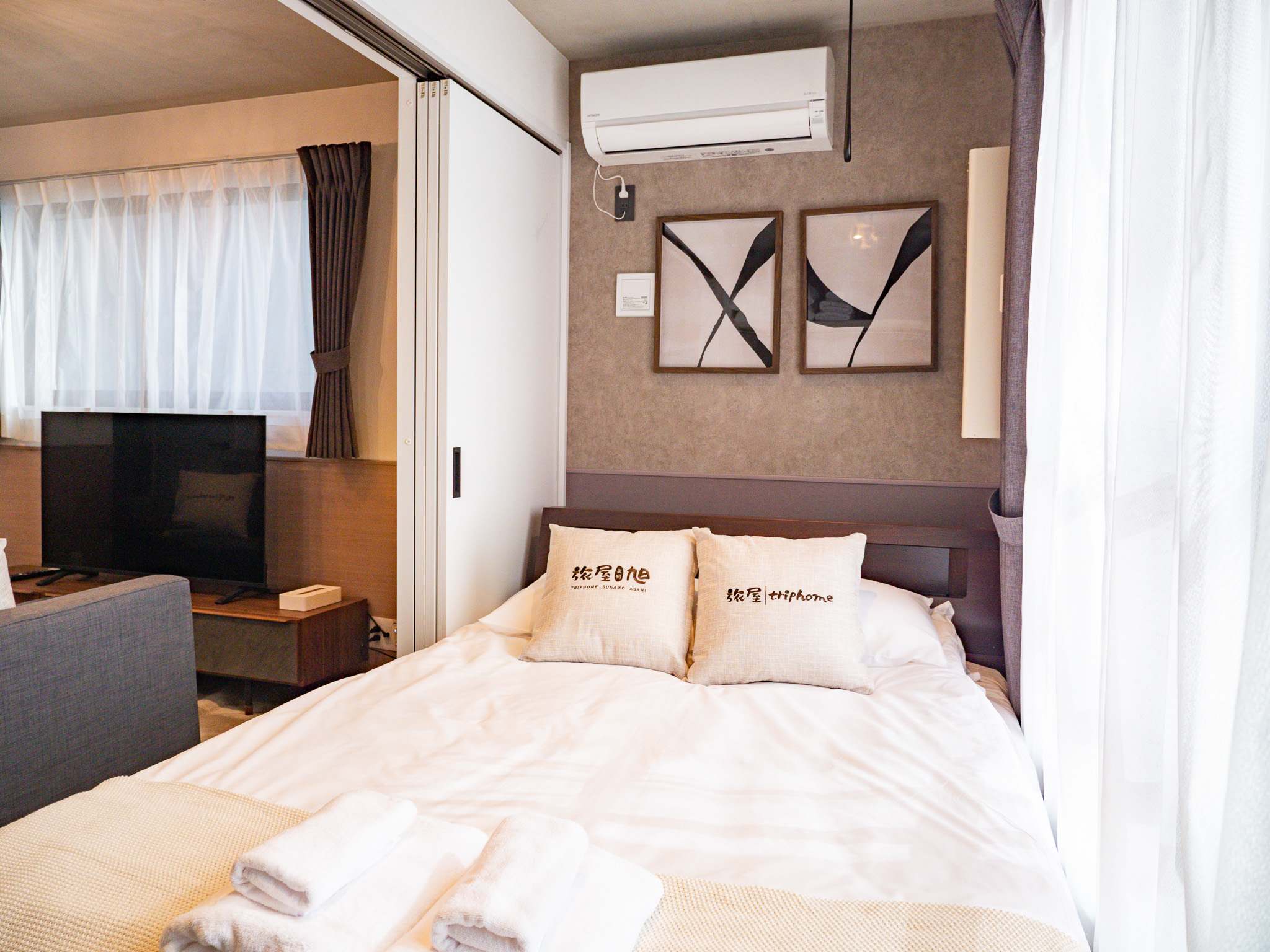 Triphome Sugamo Label 旅屋巢鴨二館|2026年全新完工建築 時尚套房 / 山手線車站步行4分鐘 / 近巢鴨人氣商圈 東京名勝六義園 - 溫馨雙人房